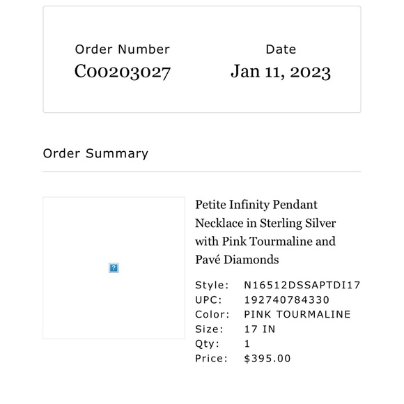 Retired David Yurman Petite Infinity Necklace in Pink Tourmaline & Pave Diamonds - Picture 15 of 15